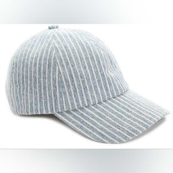 Do everything in love Women\'s Pinstripe 100% Cotton Striped Baseball Cap Blue main image 13